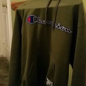 All embroidered Champion logo hoodie